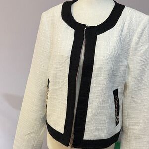 Elegant Black and White Women's Jacket Karl Lagerfeld size 10